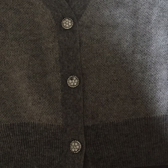 J Crew Crystal Button Bird’s Eye Cardigan - Picture 6 of 6